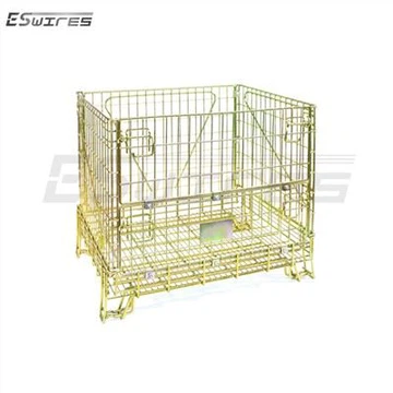 Cynhwysydd rhwyll Wire Steel Collapsible