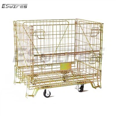 Cynhwysydd Wire gyda Casters